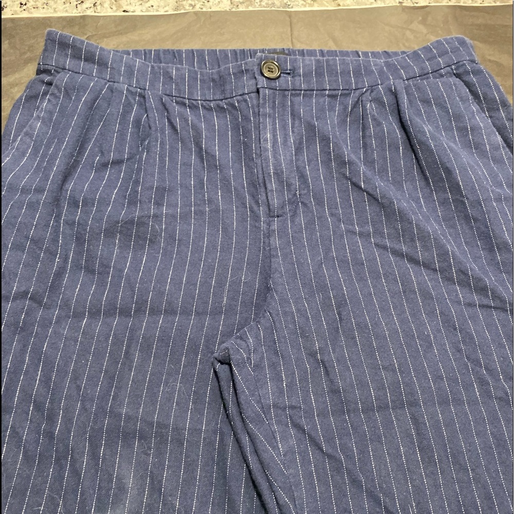 Madewell loungewear comfy pull on blue white stripe pant XL